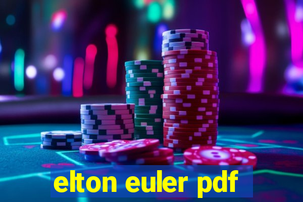 elton euler pdf